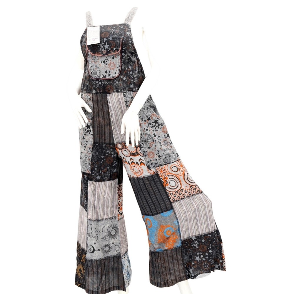 The Collection Royal Celestial Patchwork Overalls… - image 1